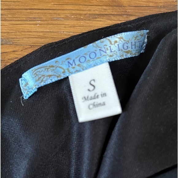 Moonlight Chiffon Little Black Dress with Spaghetti Straps‎ Size Small - Picture 9 of 12